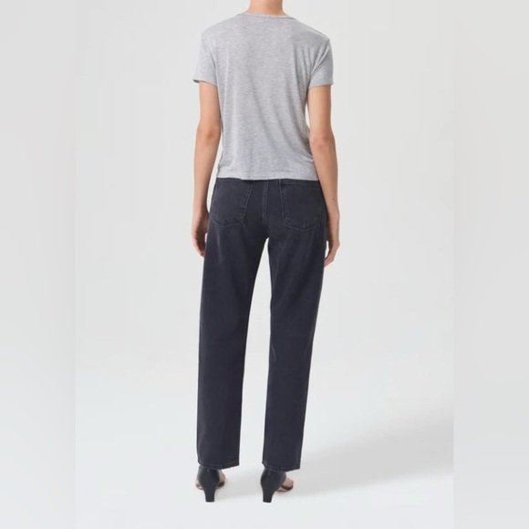 AGOLDE Drew Tee in Grey Heather - Size M - Picture 5 of 6